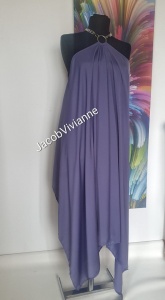 Rochie asimetrica imitatie matase naturala - Img 5