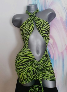 Rochie decupata imprimeu - Img 2