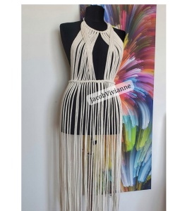 Rochie snur franjuri perfecta pentru plaja - Img 1