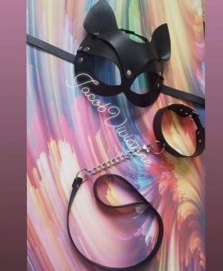 Choker cu lesa piele naturala dama cu lant
