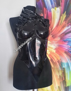 Corset Cyber Chia - Corset plastic negru - Img 2