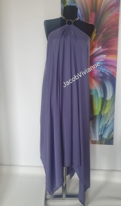 Rochie asimetrica imitatie matase naturala - Img 6