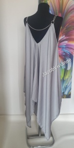 Rochie cu lant asimetrica imitatie matase naturala - Img 4