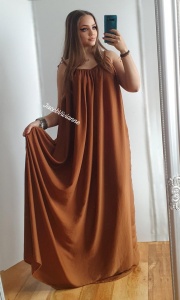 Rochie cu spatele decoltat- imitatie matase naturala - Img 2