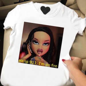 Tricou Hello 911, I'm on fire - Img 1