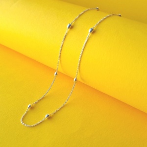 Colier Silver Beads - 45 cm