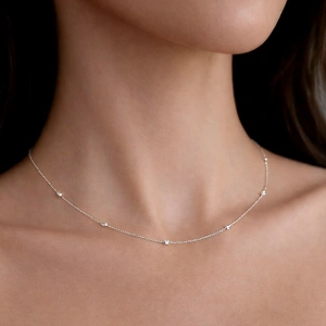 Colier Silver Beads - 42 cm - Img 4