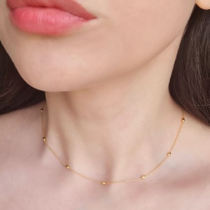 Colier Golden Beads 41 cm - Img 5