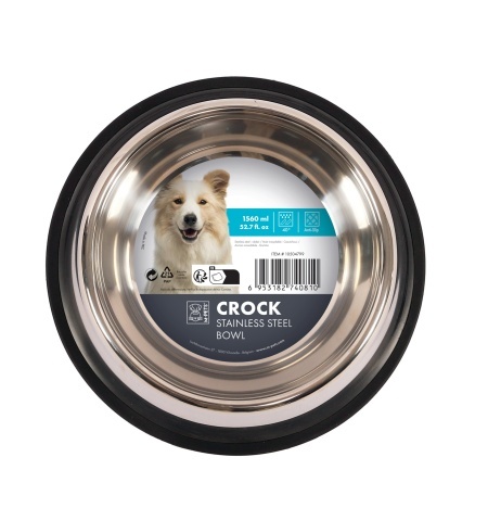 M-PETS 10504399 Posuda za pse i macke XS 180ml 15*15*3,5cm - CROCK 1 kom Stainless Steel Bowl - Img 3
