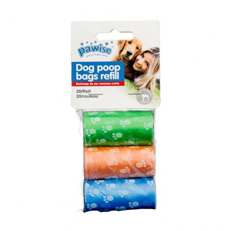 Pawise 11596 kesice za izmet *3rolne po 20 kesica poop bag refills