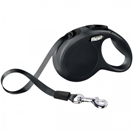 Kerbl 80177 Flexi Povodac max. 25kg, Classic M 5m tape, black leash