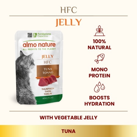 HFC CAT Kesica 55g - Tuna u želeu MONO-PROTEIN – ALMO NATURE - Img 3