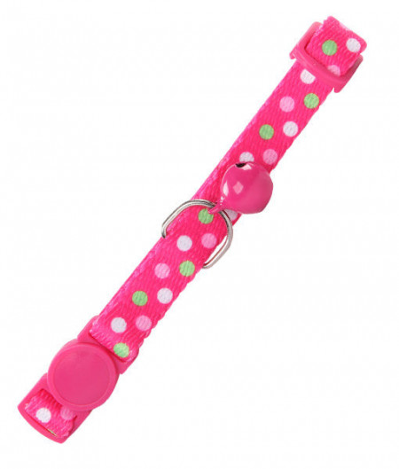 Pawise 28013 ogrlica za macke 30cm cat collar-polka dots,pink