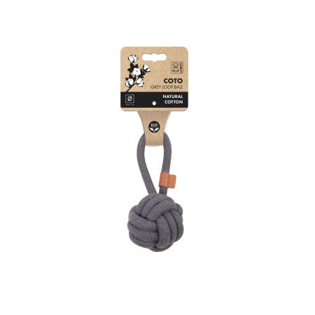 M-PETS 10651813 Igracka za pse COTO Grey Loop Ball 6.5 cm