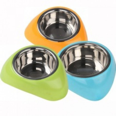 Pawise 11021 posuda za pse i mačke 1kom 350ML stainless steel bowl w/plastic stand S