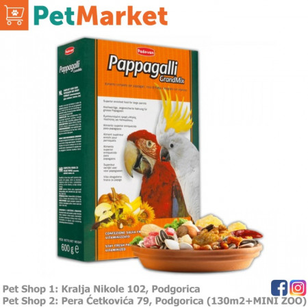 Padovan Grandmix Papagalli 600g