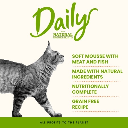 DAILY CAT konzerva 85g - Mus - Pastrmka GRAIN FREE – ALMO NATURE - Img 2