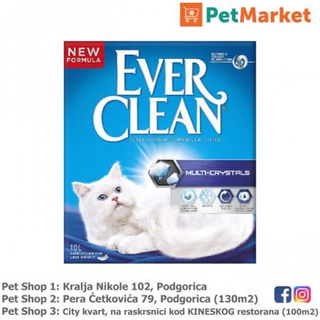 EVER CLEAN Posip za mačke MULTI CRYSTALS 10L