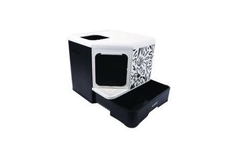 M-PETS 20104399 Toalet TERRA FORMA ECO Black Floral 50*52*48cm - Img 3