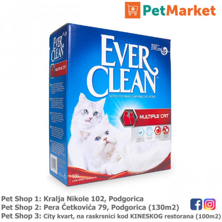 EVER CLEAN Posip za mačke MULTIPLE CAT 10L