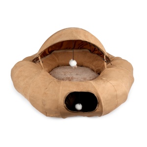 Afp 2132 Lezaljka/Tunel/Šator 3u1 za mace Lamb Cat 90*90*62cm - Dount Cat Tunnel Tan