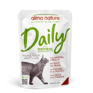 DAILY CAT Preliv 70g - Pačetina i piletina komadići u sosu – ALMO NATURE