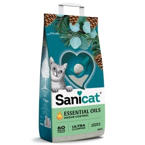 SANICAT posip za macke 10kg ESSENTIAL OILS ULTRA CLUMPING CEDAR&EUCALYPTUS