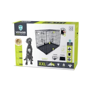 M-PETS 10447508 SKLOPIVI Kavez za pse XXL 122 x 76 x 84h cm DVOJE VRATA - VOYAGER - 2 doors