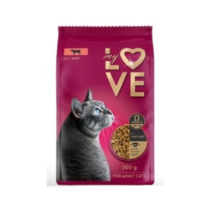 MY LOVE Adult cat food 300g Govedina