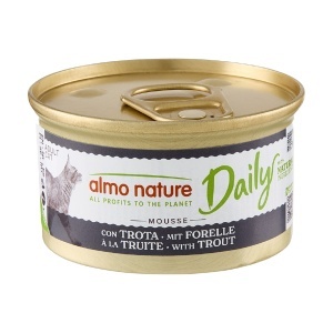 DAILY CAT konzerva 85g - Mus - Pastrmka GRAIN FREE – ALMO NATURE