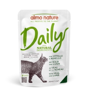 DAILY CAT Preliv 70g - Teletina i jagnjetina komadići u sosu – ALMO NATURE