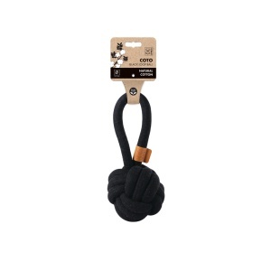 M-PETS 10647108 Igracka za pse COTO Black Loop Ball 8 cm