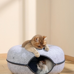 M-PETS 20303399 Lezaljka Za Macke Donut Tunnel Bed S - 51 x 51 x 20 cm