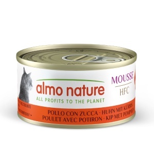HFC CAT konzerva 70g - Mus - Piletina i bundeva GLUTEN FREE (56% mesa) – ALMO NATURE