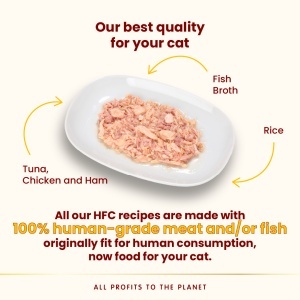 HFC CAT konzerva 70g - Tuna, piletina i šunka GLUTEN FREE (65% mesa) – ALMO NATURE - Img 2