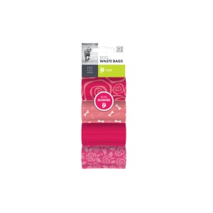 M-PETS 10100005 Kese za izmet za pse Ruza 4 rolne x15 kesica 35*23cm