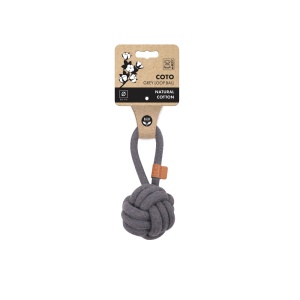 M-PETS 10651813 Igracka za pse COTO Grey Loop Ball 6.5 cm