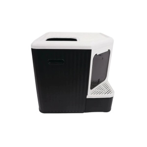 M-PETS 20104399 Toalet TERRA FORMA ECO Black Floral 50*52*48cm - Img 2