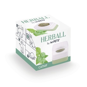 M-PETS - HERBALL Igracka Za Macke 4.5*4.5*4.7cm h - Catnip ball - Green 20644299 - Img 2