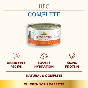 HFC CAT konzerva 70g - Piletina i šargarepa MONO-PROTEIN (55% mesa) – ALMO NATURE - Img 3