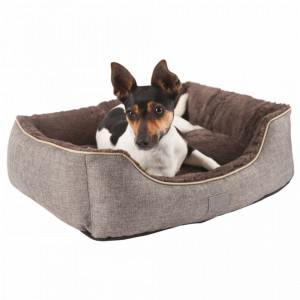 Kerbl 81315 Ležaljka 50x40x15cm Snugly bed Samuel silver/darkgrey,