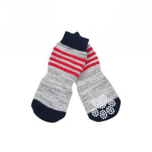 Pawise 12997 Čarape proziv klizanja x4komAnti Slip 7,5cm Socks-Stripes S 4PK