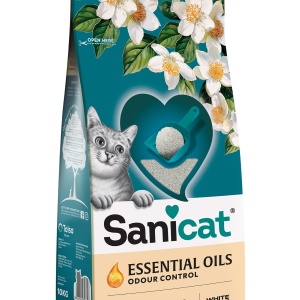 SANICAT posip za macke 10kg ESSENTIAL OILS ULTRA CLUMPING JASMINE