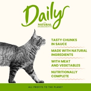 DAILY CAT Preliv 70g - Piletina i govedina komadići u sosu – ALMO NATURE - Img 2