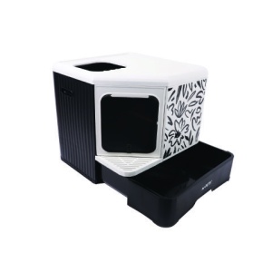 M-PETS 20104399 Toalet TERRA FORMA ECO Black Floral 50*52*48cm - Img 3