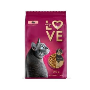 MY LOVE Adult cat food 300g Zečetina