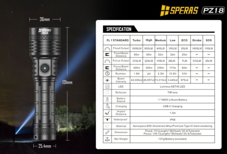 Lanterna led Speras PZ18 - Img 6