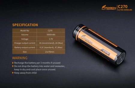 Acumulator 21700, 5000mAh - Img 3