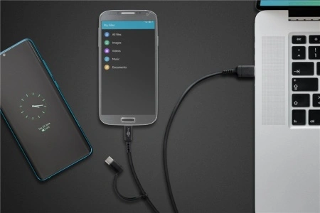 Cablu 2 în 1 - USB-A la Micro-B/USB-C™ - Img 3