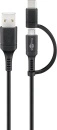 Cablu 2 în 1 - USB-A la Micro-B/USB-C™ - Img 1